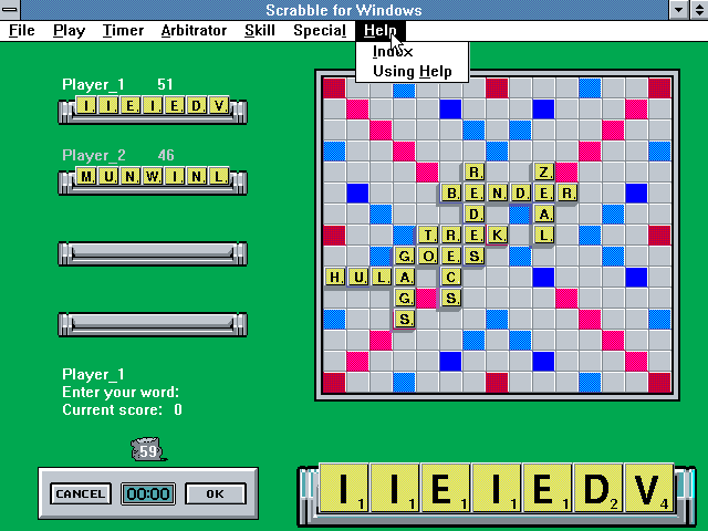 Scrabble for Windows - Game